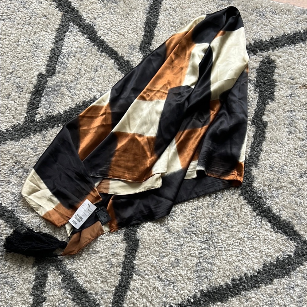 Silk Scarf with Tassels